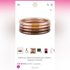 BuDhaGirl FAWN ALL WEATHER BANGLES® (AWB®) SERENITY PRAYER